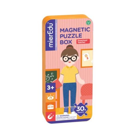 Puzzle magnetic in cutie metalica, joc de potrivire si asociere - Educatoare - imagine 10